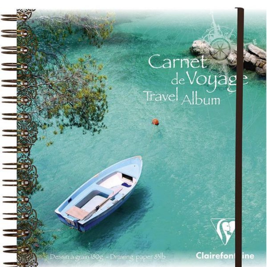 Papiers Creastore Blocs A Croquis | Carnet De Voyage - Calanque - 20X20Cm 180Gr - Clairefontaine