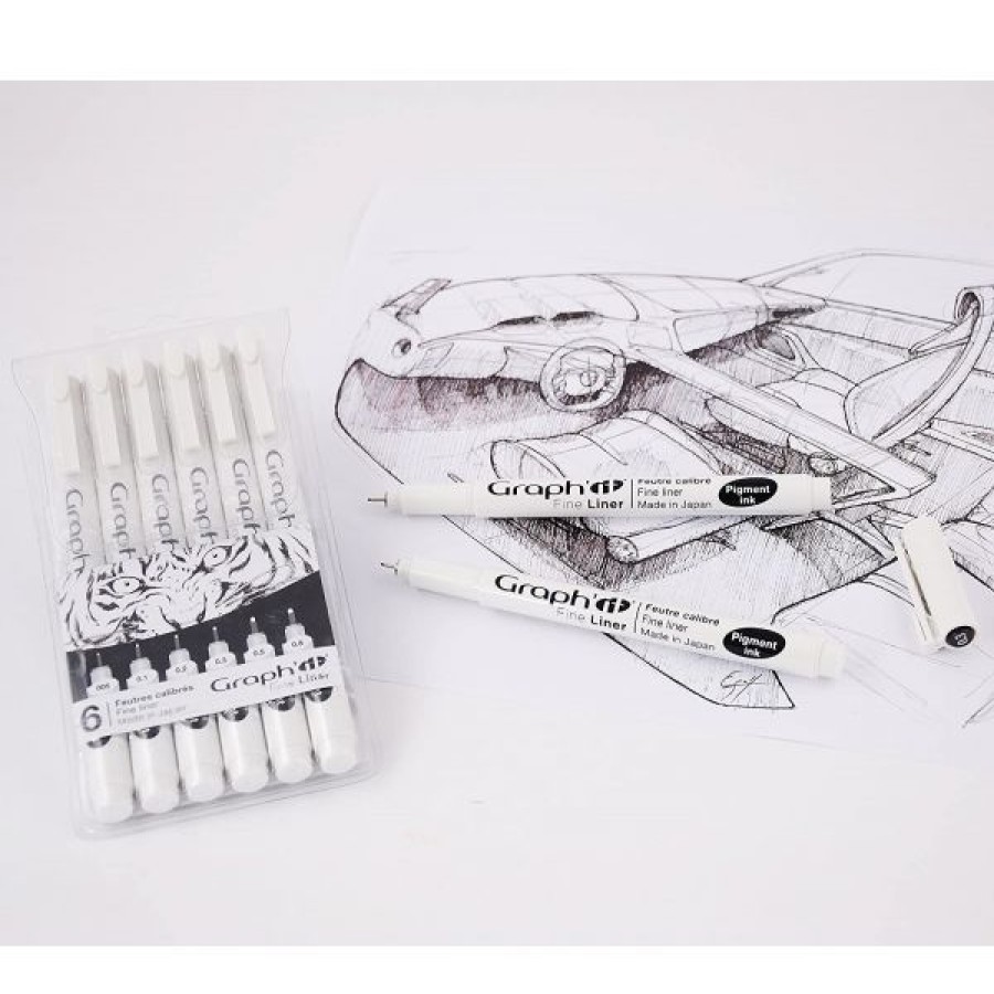 Dessin & Arts Graphiques Creastore Feutres | Set De 6 Feutres Liners Graph'It
