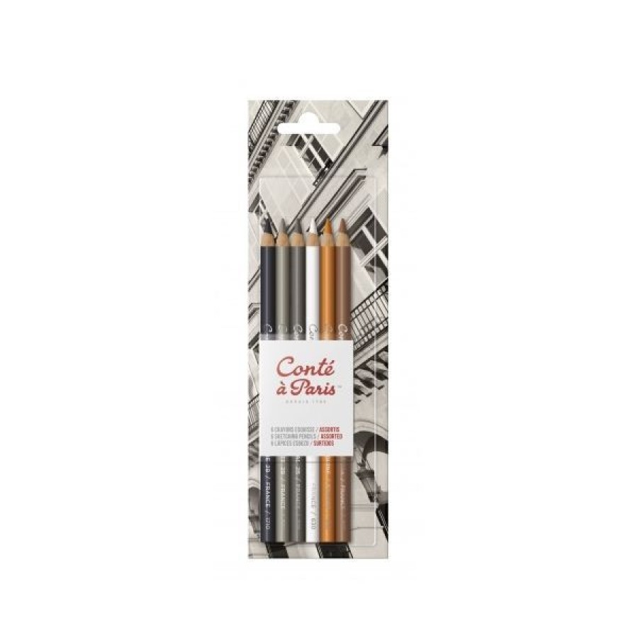 Dessin & Arts Graphiques Creastore Fusains Sanguines | Set De 6 Crayons Esquisse Sanguine Conte