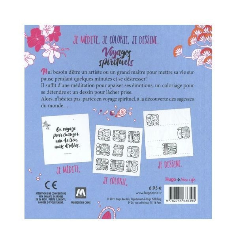 Loisirs Creatifs Creastore Livres Coloriage & Mandala | Livre Je Medite, Je Coloris, Je Dessine - Voyages Spirituels
