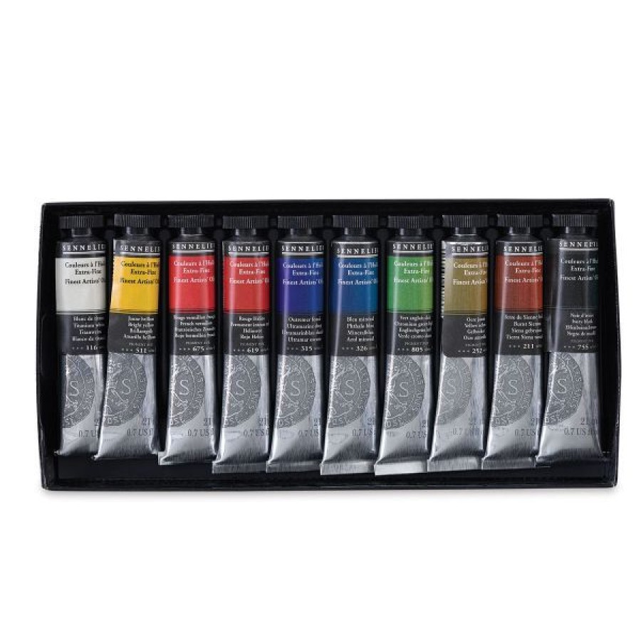 Peintures Creastore Peinture A L'Huile Extra&Fine | Set De 10 Tubes De Peinture A L'Huile Extra-Fine - Sennelier