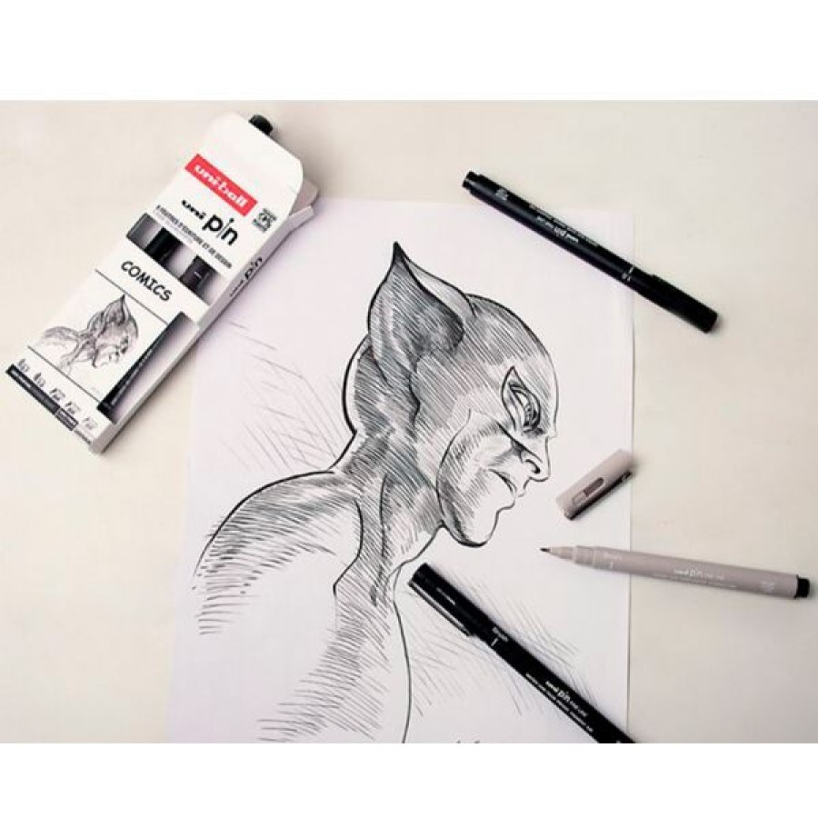 Dessin & Arts Graphiques Creastore Feutres | Set De 5 Feutres Uni Pin - Comics