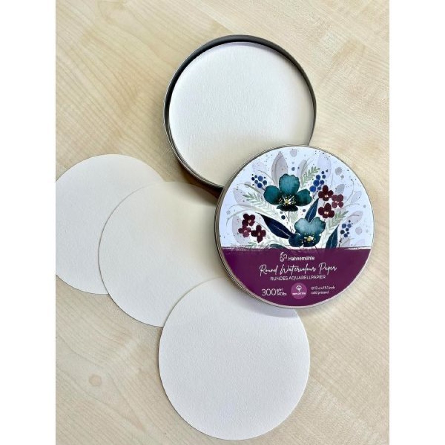 Papiers Creastore Papiers Peinture Aquarelle | Papier Aquarelle Rond Expression - Boite Metal -Hahnemuhle