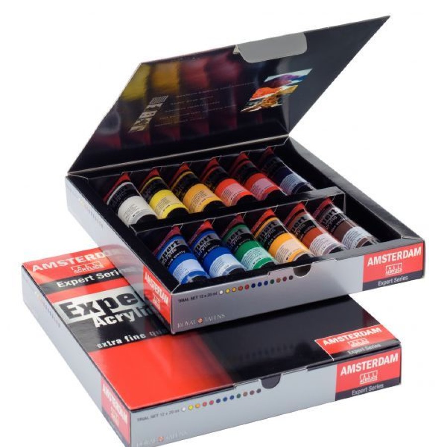 Peintures Creastore Peinture Acrylique Extra&Fine | Set De 12 Tubes 20Ml D'Acrylique Amsterdam Expert