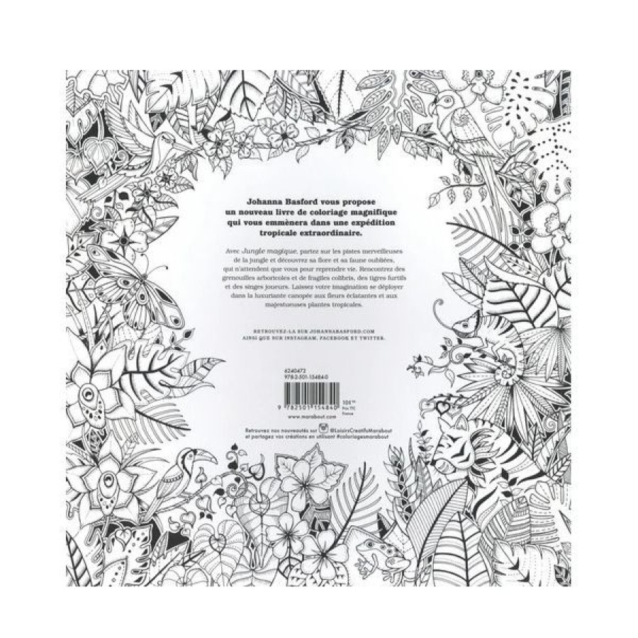 Loisirs Creatifs Creastore Livres Coloriage & Mandala | Jungle Magique Johanna Basford - Coloriage - Livre