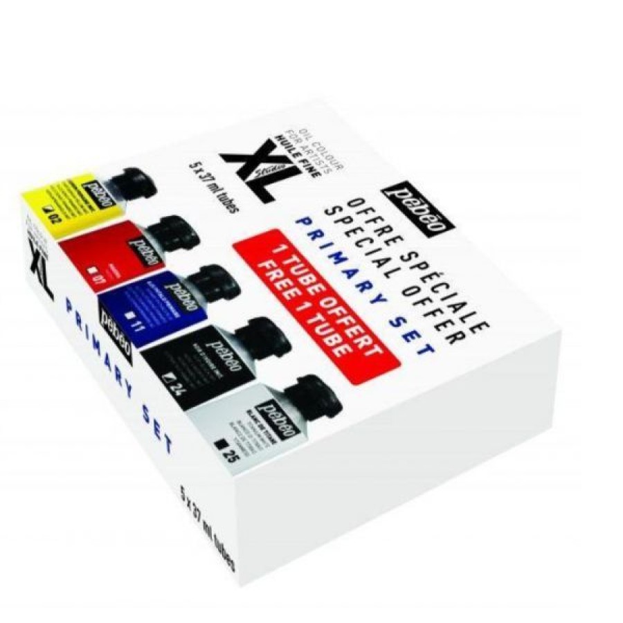 Peintures Creastore Peinture A L'Huile Fine | Pack D'Huile Xl Couleurs Primaires - 5X37Ml - Pebeo