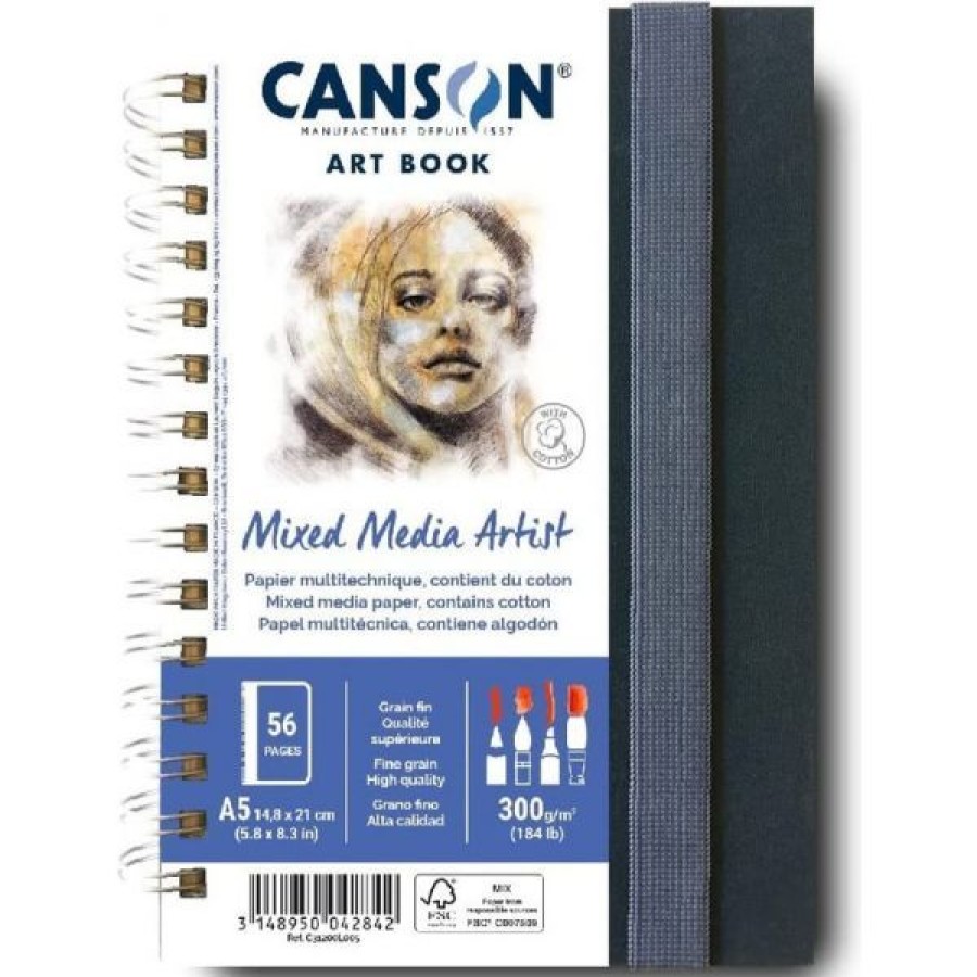 Papiers Creastore Blocs A Croquis | Carnet Multitechnique - A5 - Canson