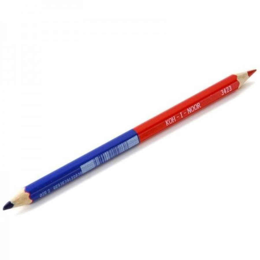 Dessin & Arts Graphiques Creastore Crayons De Couleurs | Crayon Television Bleu/Rouge 10Mm - Koh-I-Noor