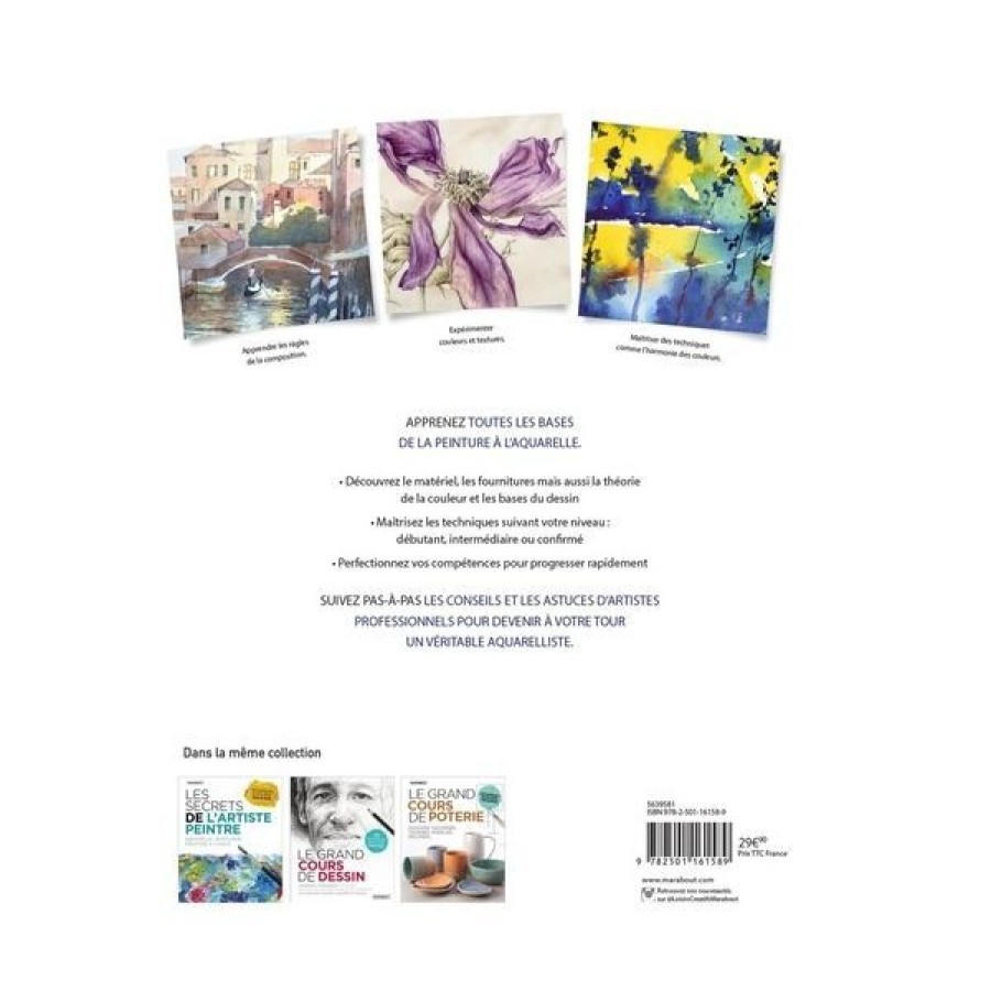 Peintures Creastore Livres Aquarelle | Livre Le Grand Cours D'Aquarelle